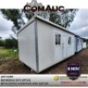 1 X 6M MOBILE SITE OFFICE WITH OFFICE FURNITURE AND AIRCON