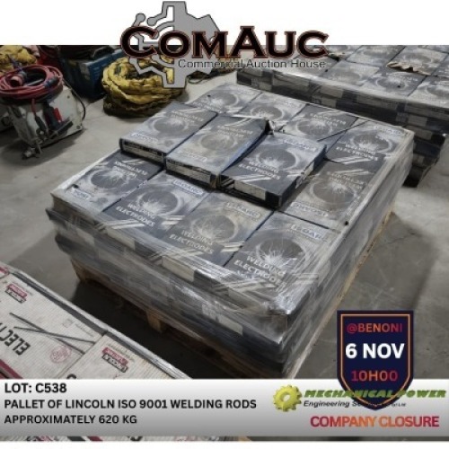 1 X PALLET OF LINCOLN ISO 9001 WELDING RODS APPROXIMATELY 620 KG