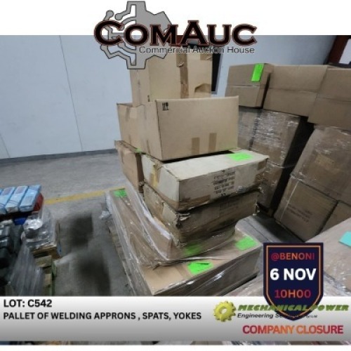 1 X PALLET OF WELDING APPRONS , SPATS, YOKES