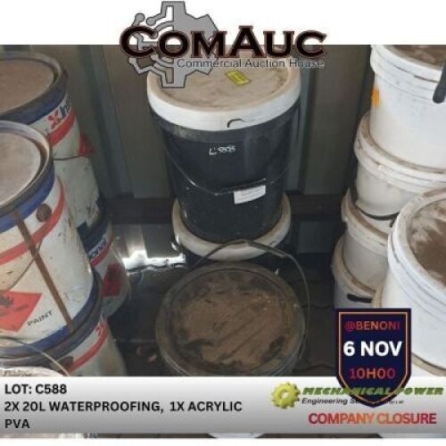 2 X 20L WATERPROOFING, 1X ACRYLIC PVA (Pay per Lot)
