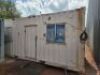 1 x 6M Office Container with content (Fridge, table, office chair, cupboard and microwave).