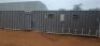 1 x 12m shipping container converted for toilet facility,Condition poor,Floor and floorboards damaged,Toilets and basins damaged