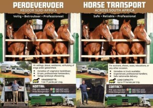 TRANSPORT AVAILABLE