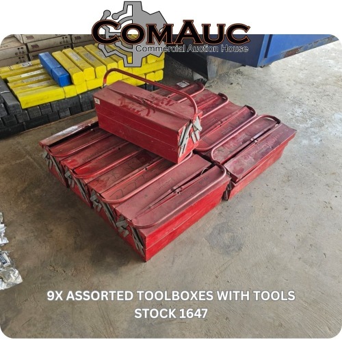 1 X 9X ASSORTED TOOLBOXES WITH TOOLS STOCK NR: 1647