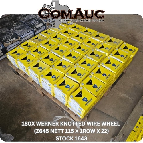 1 X 180X WERNER KNOTTED WIRE WHEEL (Z645 NETT 115 X 1ROW X 22) STOCK NR: 1643