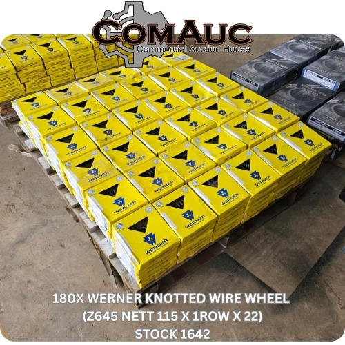 1 X 180X WERNER KNOTTED WIRE WHEEL (Z645 NETT 115 X 1ROW X 22) STOCK NR: 1642