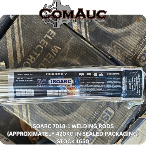 1 X ISOARC 7018-1 WELDING RODS (APPROXIMATELY 420KG IN SEALED PACKAGING) STOCK NR: 1650