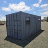 1 X 6M SHIPPING CONTAINER WITH DOOR AND WINDOWS WITH ELECTRICAL INSTALLED STOCK NR: 1586 - 8