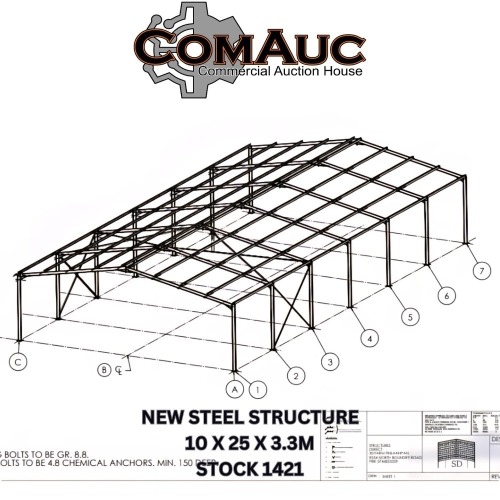1 X NEW STEEL STRUCTURE STOCK NR: 1421