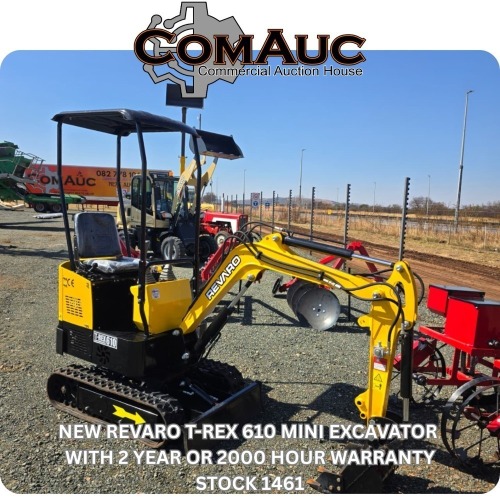 1 X NEW REVARO T-REX 610 MINI EXCAVATOR WITH 2 YEAR OR 2000 HOUR WARRANTY STOCK NR: 1461