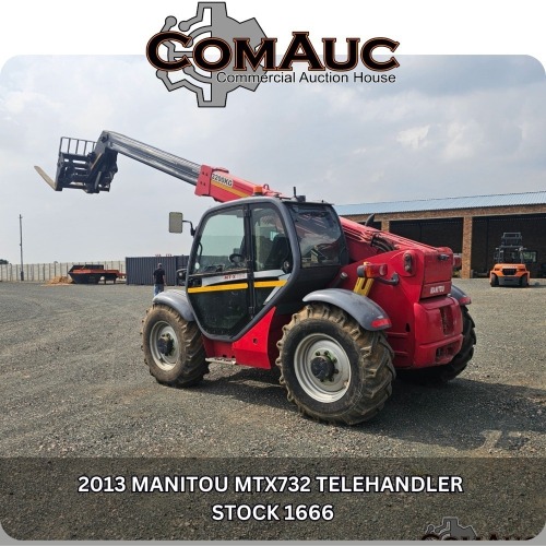 1 X 2013 MANITOU MTX732 TELEHANDLER STOCK NR: 1666