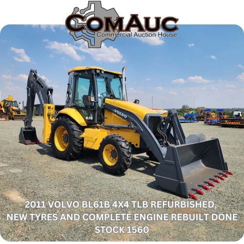 1 X 2011 VOLVO BL61B 4X4 TLB REFURBISHED, NEW TYRES AND COMPLETE ENGINE REBUILT DONE STOCK NR: 1560
