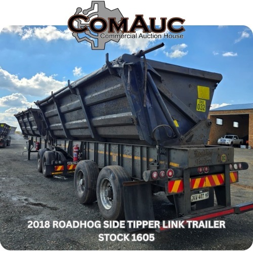 1 X 2018 ROADHOG SIDE TIPPER LINK TRAILER STOCK NR: 1605