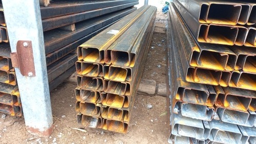 1 X Black lipchannel offcuts 2.2m-2.7m 75mmx50mm 2mm thick Vanderbijlpark
