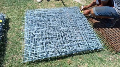 1 X 1.1mx1.1m glavanised mesh 100mmx100mm hole 4mm thick Vanderbijlpark