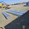 1 X NEW STEEL STRUCTURE 

12x36x4,5
14 columns 152x152 H beam
14 rafters 140x70 IPE
48 off 6m x 150x50 galv lipped channels 
All structural nuts and bolts included
Detailed erecting drawings
**TO BE ASSEMBLED STOCK NR: 1669 - 5