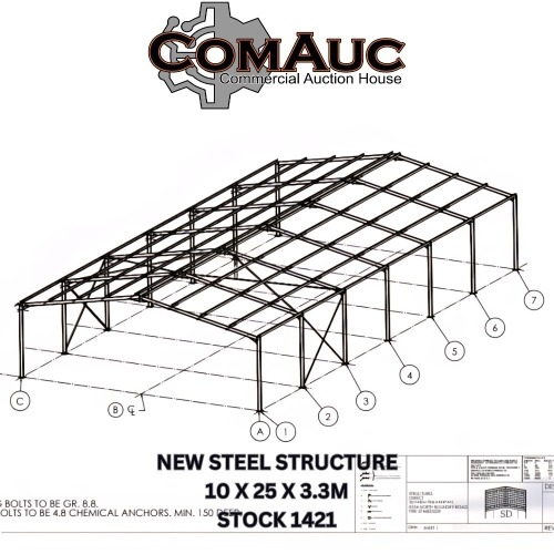 1 X NEW STEEL STRUCTURE STOCK NR: 1421