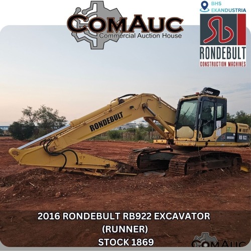 1 X 2016 RONDEBULT RB922 EXCAVATOR (RUNNER) STOCK NR: 1869