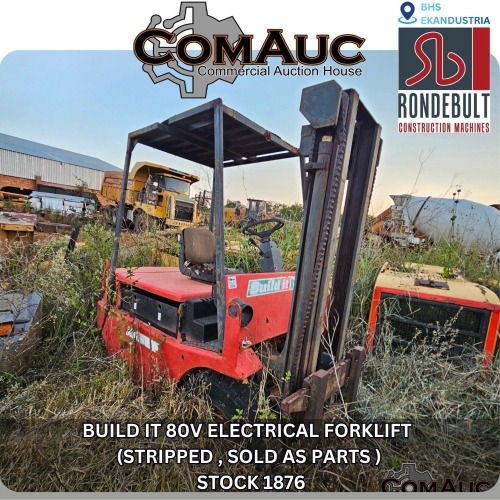 1 X BUILD IT 80V ELECTRICAL FORKLIFT (STRIPPED , SOLD AS PARTS ) STOCK NR: 1876