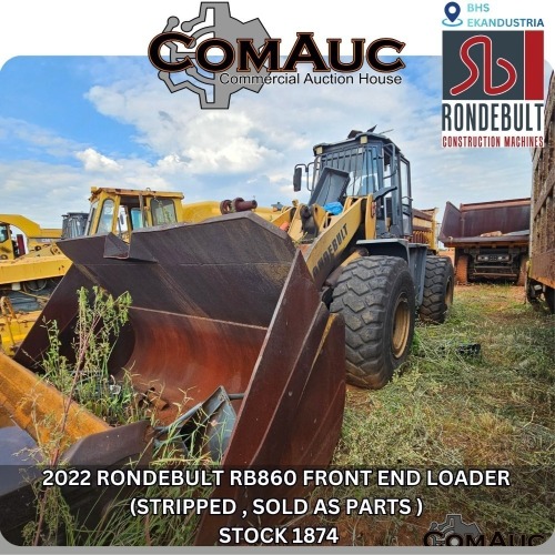 1 X 2022 RONDEBULT RB860 FRONT END LOADER (STRIPPED , SOLD AS PARTS ) STOCK NR: 1874