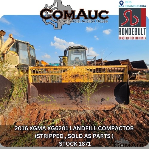 1 X 2016 XGMA XG6201 LANDFILL COMPACTOR (STRIPPED , SOLD AS PARTS ) STOCK NR: 1871