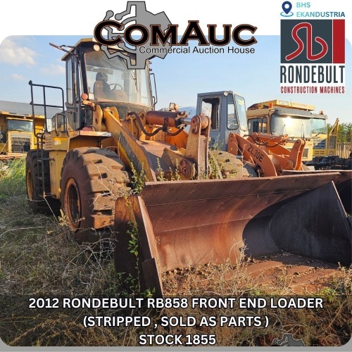 1 X 2012 RONDEBULT RB858 FRONT END LOADER (STRIPPED , SOLD AS PARTS ) STOCK NR: 1855