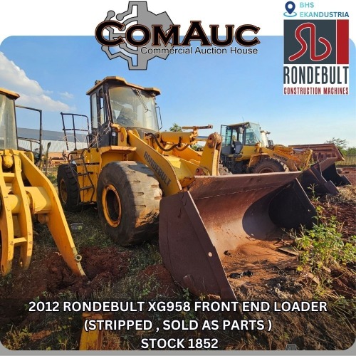 1 X 2012 RONDEBULT XG958 FRONT END LOADER (STRIPPED , SOLD AS PARTS ) STOCK NR: 1852