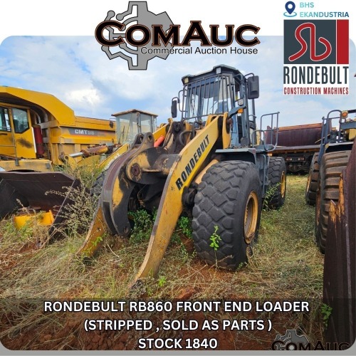 1 X RONDEBULT RB860 FRONT END LOADER (STRIPPED , SOLD AS PARTS ) STOCK NR: 1840