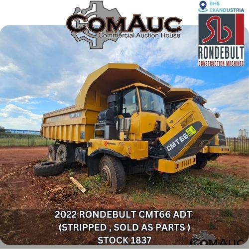 1 X 2022 RONDEBULT CMT66 ADT (STRIPPED , SOLD AS PARTS ) STOCK NR: 1837