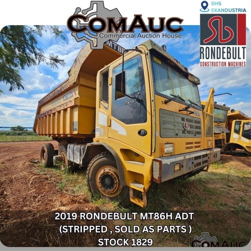 1 X 2019 RONDEBULT MT86H ADT (STRIPPED , SOLD AS PARTS ) STOCK NR: 1829