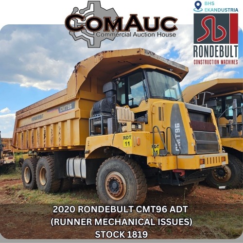1 X 2020 RONDEBULT CMT96 ADT (RUNNER MECHANICAL ISSUES) STOCK NR: 1819