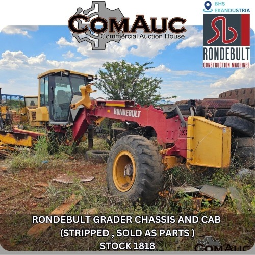 1 X RONDEBULT GRADER CHASSIS AND CAB (STRIPPED , SOLD AS PARTS ) STOCK NR: 1818