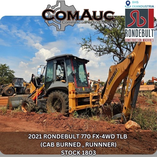 1 X 2021 RONDEBULT 770 FX-4WD TLB (CAB BURNED , RUNNER) STOCK NR: 1803