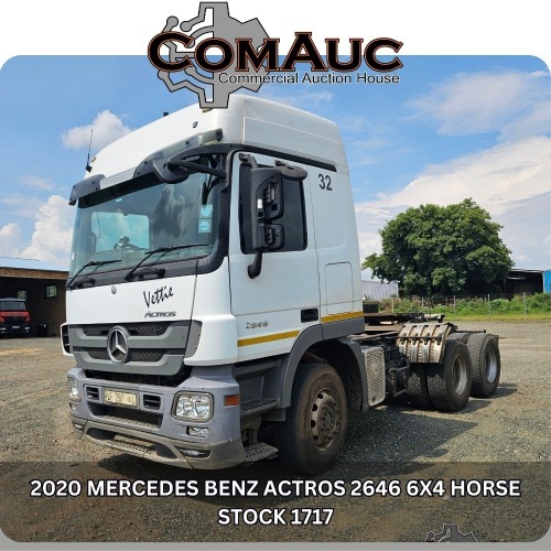 1 X 2020 MERCEDES BENZ ACTROS 2646 6X4 HORSE STOCK NR: 1717
