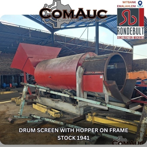 1 X DRUM SCREEN WITH HOPPER ON FRAME STOCK NR: 1941