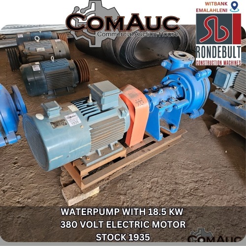 1 X WATERPUMP WITH 18.5 KW 380 VOLT ELECTRIC MOTOR STOCK NR: 1935