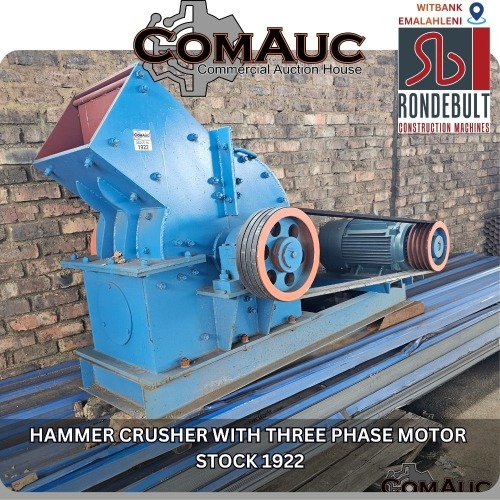 1 X HAMMER CRUSHER WITH THREE PHASE MOTOR STOCK NR: 1922