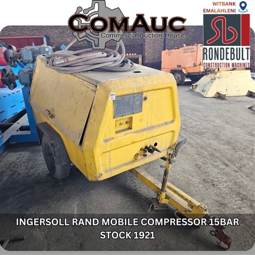 1 X INGERSOLL RAND MOBILE COMPRESSOR 15BAR STOCK NR: 1921