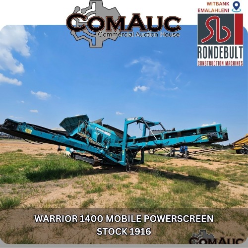 1 X WARRIOR 1400 MOBILE POWERSCREEN STOCK NR: 1916