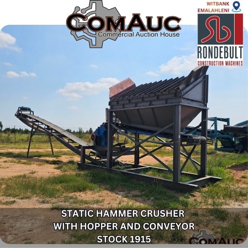 1 X STATIC HAMMER CRUSHER WITH HOPPER AND CONVEYOR STOCK NR: 1915