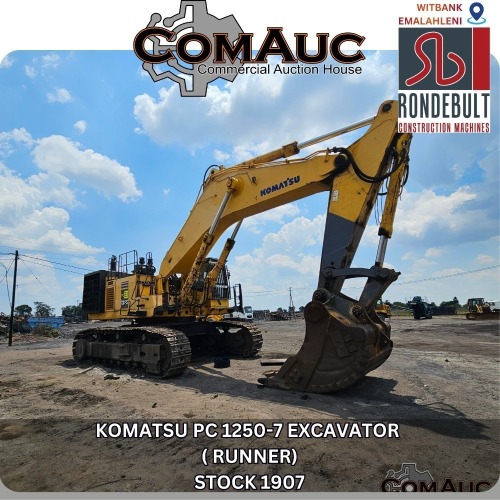 1 X KOMATSU PC 1250-7 EXCAVATOR ( RUNNER) STOCK NR: 1907