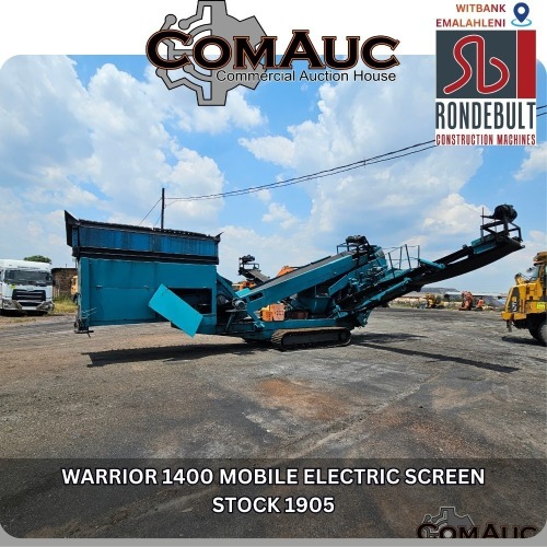 1 X WARRIOR 1400 MOBILE ELECTRIC SCREEN STOCK NR: 1905