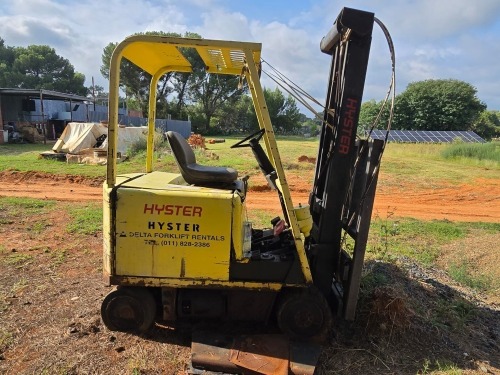 1 X Hyster battery operated forklift Bloemfontein onsite