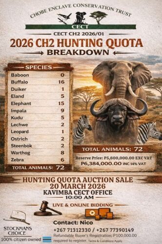 HUNTING QUOTA AUCTION SALE