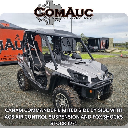 1 X CANAM COMMANDER LIMITED SIDE BY SIDE WITH ACS AIR CONTROL SUSPENSION AND FOX SHOCKS STOCK NR: 1771