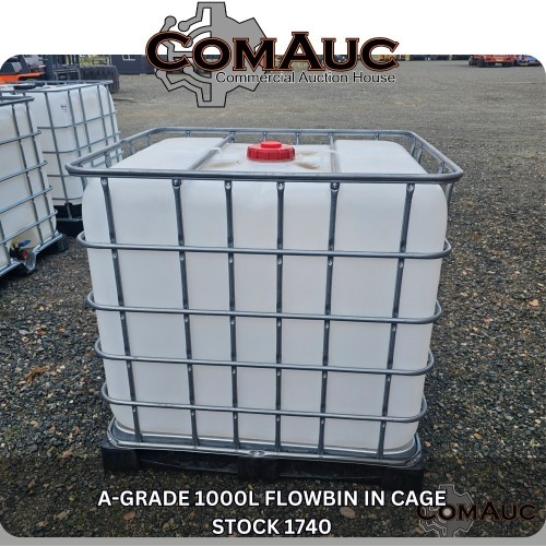 1 X A-GRADE 1000L FLOWBIN IN CAGE STOCK NR: 1740