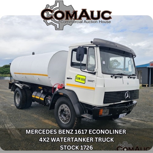 1 X MERCEDES BENZ 1617 ECONOLINER 4X2 WATERTANKER TRUCK STOCK NR: 1726