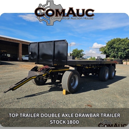 1 X TOP TRAILER DOUBLE AXLE DRAWBAR TRAILER STOCK NR: 1800