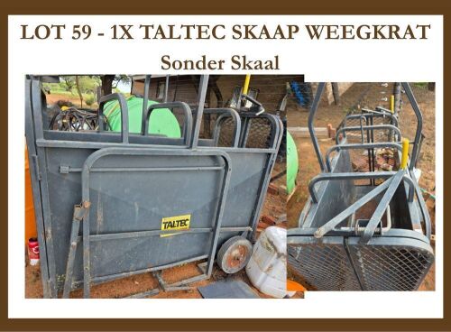 1X TALTEC SKAAP WEEGKRAT Sonder Skaal - PJ BARNARD