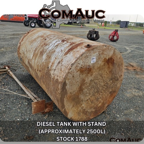 1 X DIESEL TANK WITH STAND (APPROXIMATELY 2500L) STOCK NR: 1788
